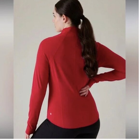 Athleta Salutation Half Zip Top Clover Berry 3X - Picture 3 of 9